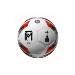 Balón fútbol blanco/negro/rojo